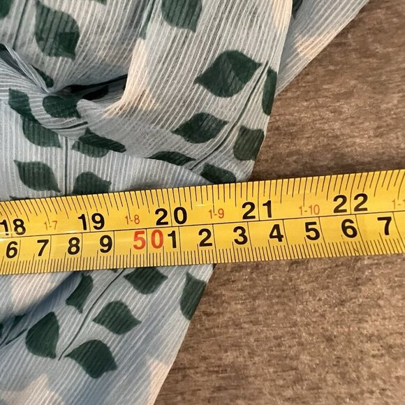 Ann Taylor Women’s Floral Tile Belted Shift Dress Size 10 Blue Green Mini Lined - Picture 6 of 8